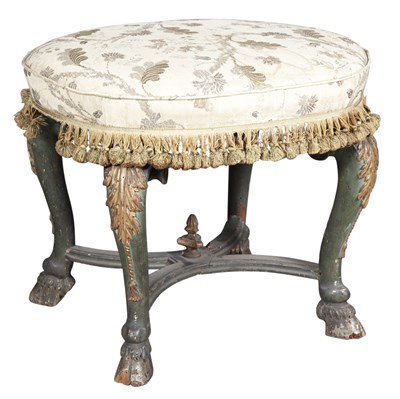 Lot 63 - Continental Baroque Green-Painted and...