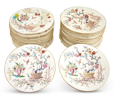 Lot 78 - Set of Twenty-Four Painted Porcelain Soup and...