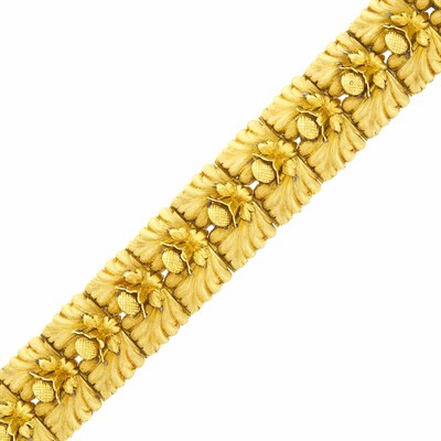 Lot 155 - Wide Gold Bracelet