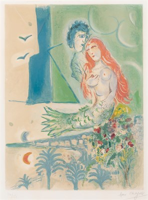 Lot 30 - After Marc Chagall (1887-1985) SIRÈNE AU POÈTE...