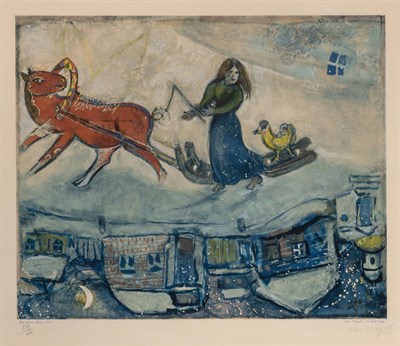 Lot 29 - After Marc Chagall (1887-1985) LE CHEVAL ROUGE...