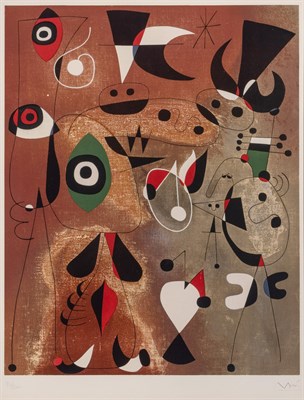 Lot 122 - After Joan Miró (1893-1983) FEMME, OISEAUX ET...