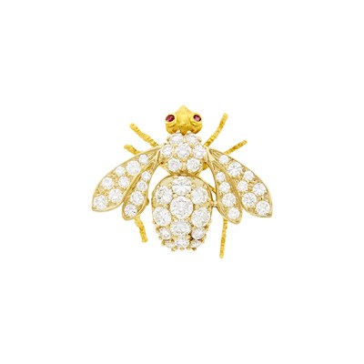 Lot 32 - Herbert Rosenthal Two-Color Gold and Diamond Bee Pin