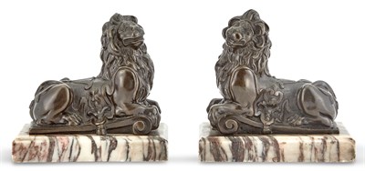 Lot 328 - Pair of Régence Style Patinated Bronze Figures...