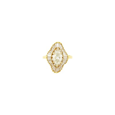 Lot 108 - Gold and Diamond Ballerina Ring
