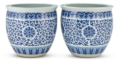 Lot 1133 - A Pair of Chinese Blue and White Porcelain...