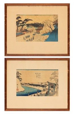 Lot 1239 - Two Japanese Ukiyo-e Prints by Hiroshige 19th...