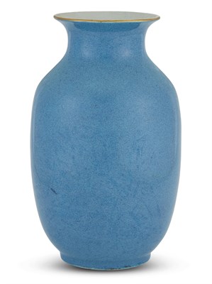 Lot 1151 - A Chinese Robin's Egg Glazed Porcelain Vase...