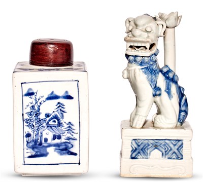 Lot 1143 - Two Chinese Blue and White Porcelain Articles...