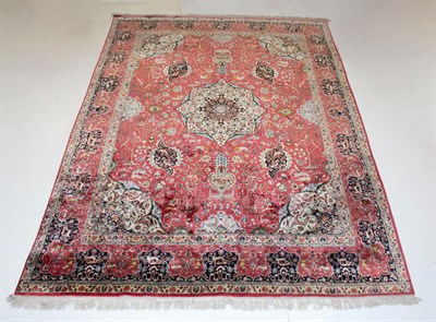 Lot 397 - Silk Tabriz Carpet Northwest Iran,...