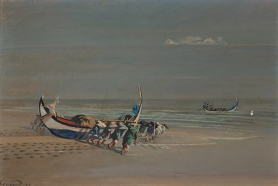 Lot 19 - Leonid Berman Russian, 1896-1976 Pecheurs...