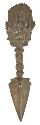Lot 1282 - A Tibetan Bronze Phurba 19th Century The...