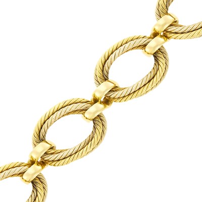 Lot 6 - Two-Color Gold Link Bracelet
