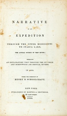Lot 16 - SCHOOLCRAFT, HENRY R.[OWE] Narrative Of An...