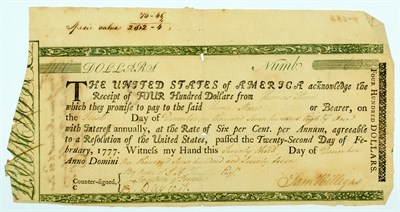 Lot 8 - [AMERICAN REVOLUTION] Rare 1777 Georgia issued...