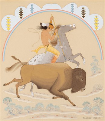 Lot 7 - Harrison Begay American, 1914-2012 Untitled...