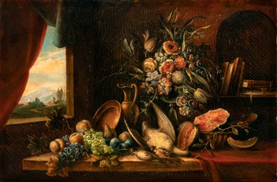 Lot 66 - Manner of Giovanni Stanchi Still Life of Fruit,...