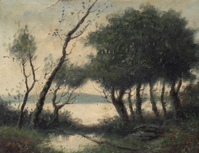 Landscape with Trees beside a Lake