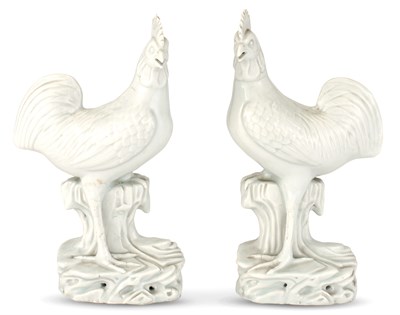 Lot 1161 - A Pair of Chinese Blanc de Chine Porcelain...