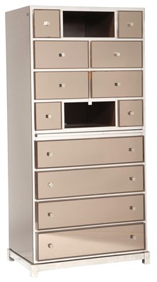 Lot 182 - Art Moderne Style Mirrored Chromed Metal Tall...