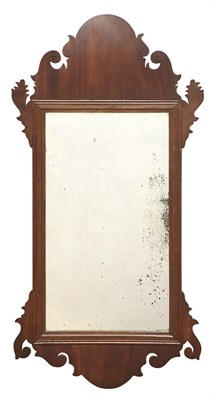 Lot 1362 - Federal Mahogany Scrolled and Arched Mirror...