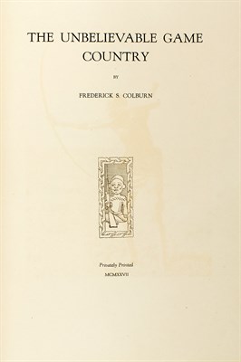 Lot 167 - COLBURN, FREDERICK S. The Unbelievable Game...