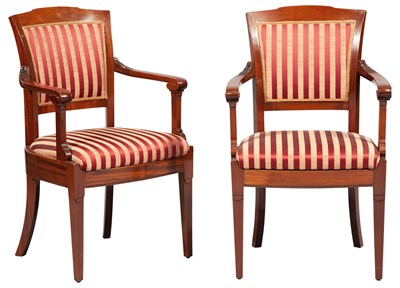 Lot 155 - Pair of Danish Art Deco Upholstered Mahogany...