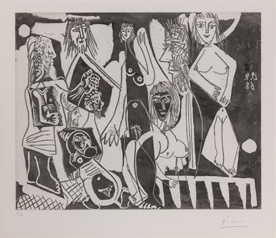 Lot 141 - Pablo Picasso (1881-1973) FEMME AU LIT RÊVANT:...