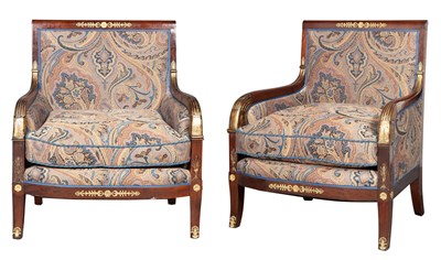 Lot 126 - Pair of Empire Style Gilt-Metal Mounted Parcel-...