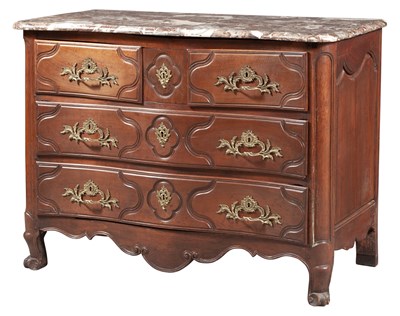 Lot 335 - Louis XV Provincial Gilt-Metal Mounted Walnut...