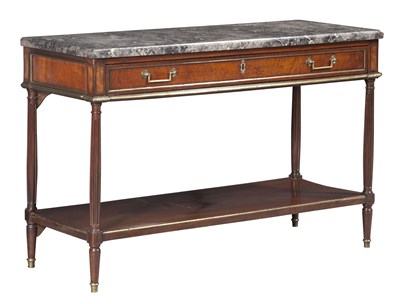 Lot 302 - Louis XVI Brass-Mounted Mahogany Console...