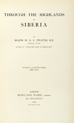 Lot 170 - [SIBERIA-SHEEP] SWAYNE, H.[ARALD] G.[EORGE]. C....