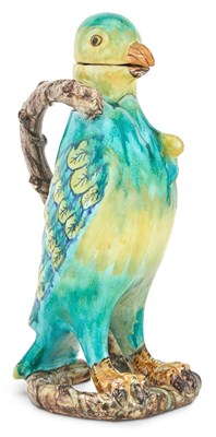 Lot 134 - Continental Faience Parrot-Form Jug Height 10...