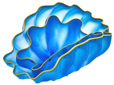 Lot 313 - Dale Chihuly Blown Glass Two-Piece Seaform Set...