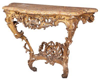 Lot 351 - Louis XV Giltwood Console Mid-18th century The...