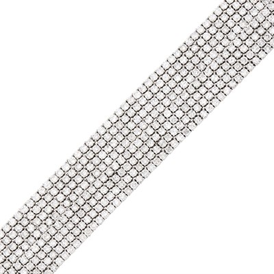 Lot 95 - Wide Platinum, White Gold and Diamond Bracelet