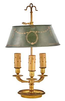 Lot 144 - Louis XVI Style Gilt-Metal Three-Light...
