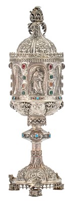 Lot 194 - German Sterling Silver Cup and Cover Early...