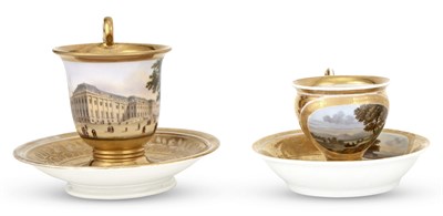 Lot 348 - Two Continental Gilt-Decorated Porcelain...