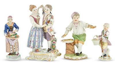 Lot 347 - Group of Continental Porcelain Figures...