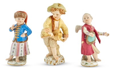 Lot 346 - Group of Three Continental Porcelain Figures...