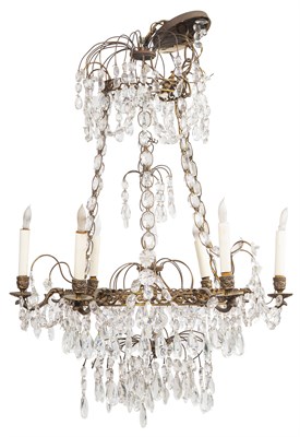Lot 149 - Neoclassical Style Gilt Metal and Cut Glass...