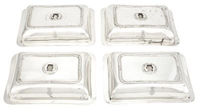 Lot 33 - Set of Four English Sterling Silver Entree...