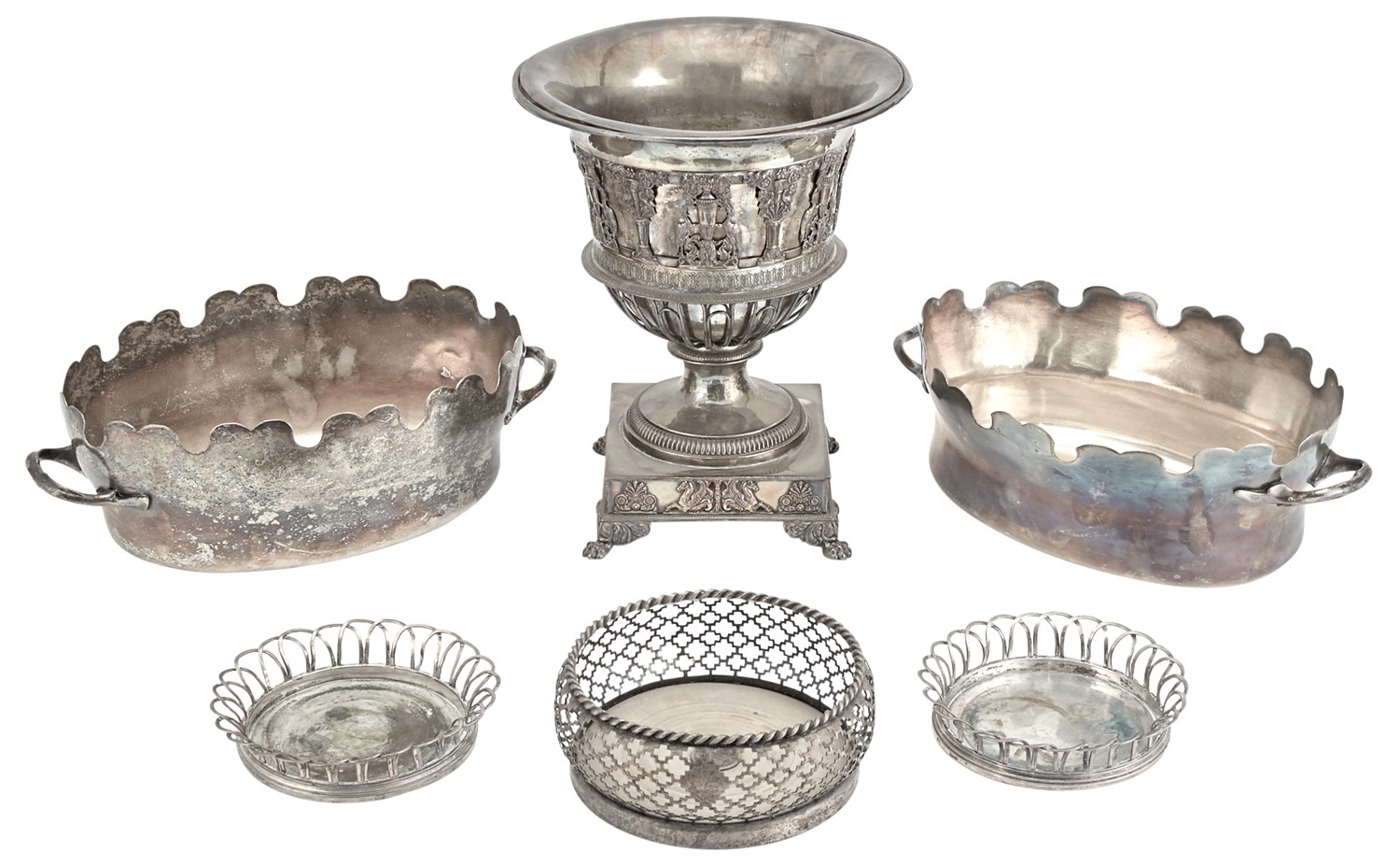 Lot 36 - Group of Silver Plated Table Articles 20th...