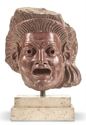 Lot 108 - Roman Style Red Marble Theater Mask After the...