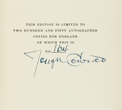 Lot 193 - CONRAD, JOSEPH Group of three signed volumes....