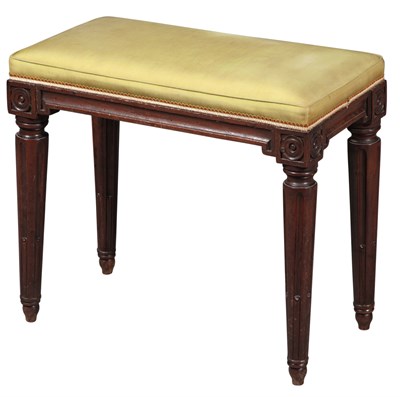 Lot 222 - Louis XVI Walnut Stool Last quarter 18th...