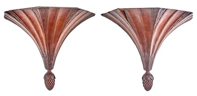 Lot 240 - Pair of Neoclassical Style Walnut Wall...
