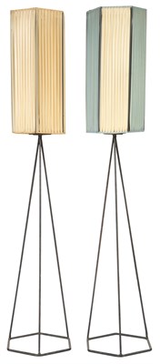 Lot 209 - Pair of French Black Patinated Metal and...