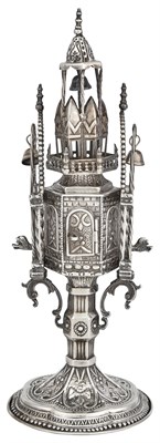 Lot 235 - Continental Sterling Silver Spice Tower 20th...